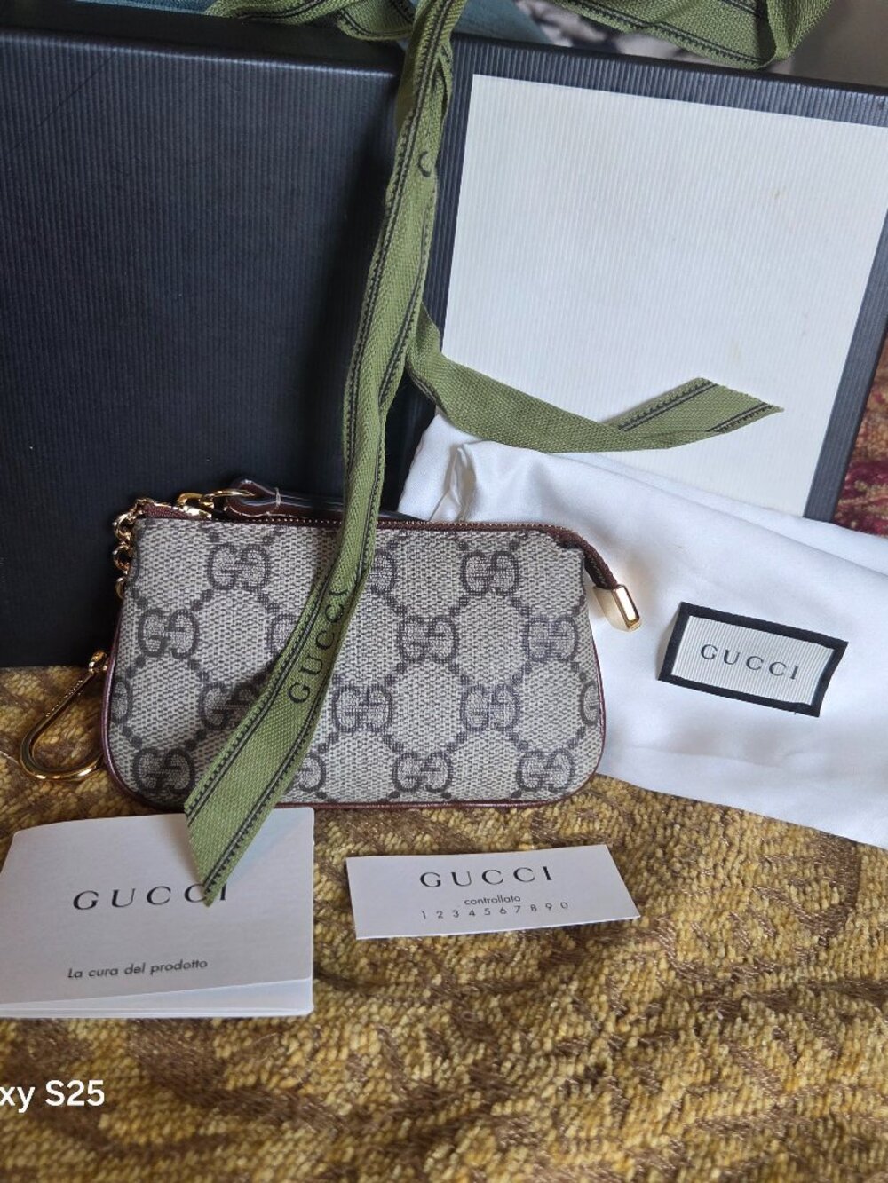 Gucci Ophidia GG Supreme Canvas Key Card Case